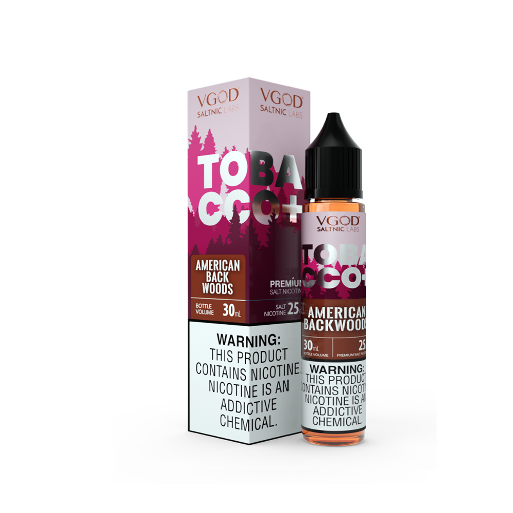 VGOD Tobacco Plus American Backwoods - Salt 30mL 1 VGOD Tobacco Plus American Backwoods - Salt 30mL